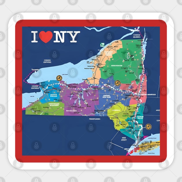 New York State Flag Sticker by Rogue Clone